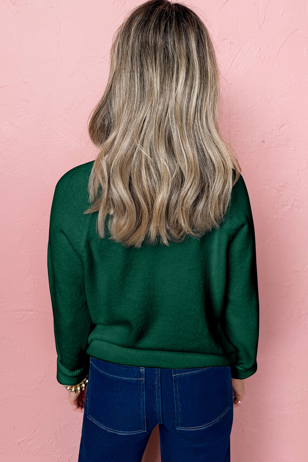 White MERRY Letter Pattern Christmas Raglan Sleeve Sweater