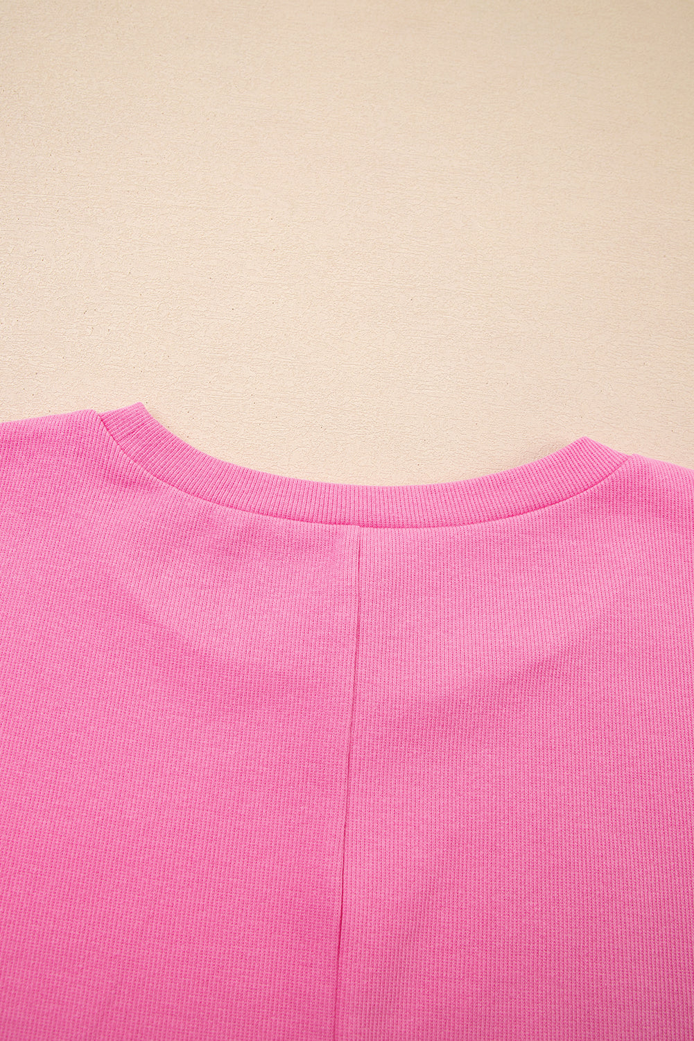 Pink Ribbed Drop Shoulder Tee and Skort Plus Size Set