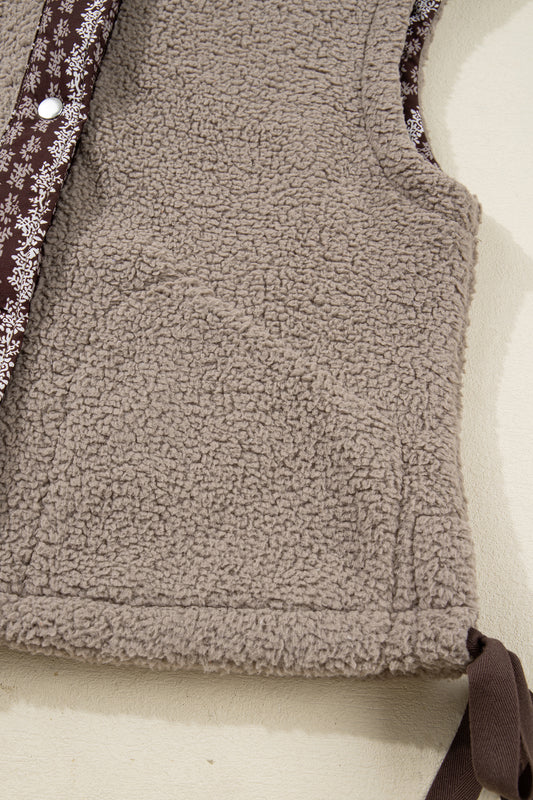 Goat Side Bows Sherpa Fleece Vest